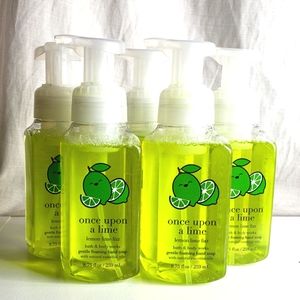 BBW ONCE UPON A LIME- LEMON LIME FIZZ GENTLE FOAMING HAND SOAP X5- DISCONTINUED